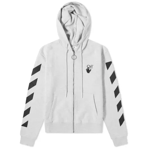 Diagonal Agreement Slim Zip Hoody