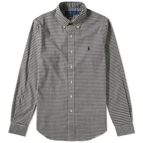 Slim Fit Brushed Twill Gingham Shirt
