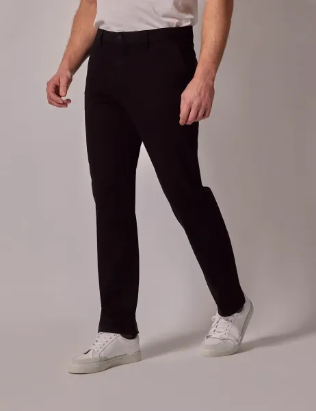 Hawes & Curtis Slim Fit Pure Cotton Garment Dyed Chinos Black