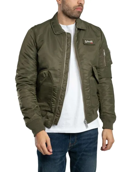 Schott Removable Badge Bomber Jacket