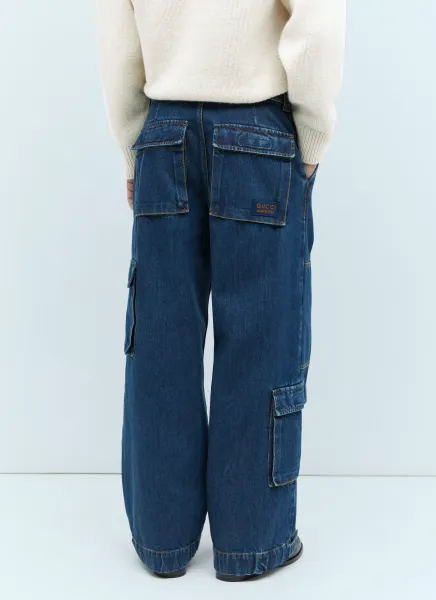 Denim Cargo Pants