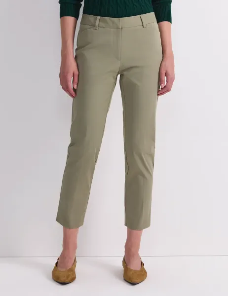 Sportscraft Cotton Rich Slim Fit Cropped Trousers Green