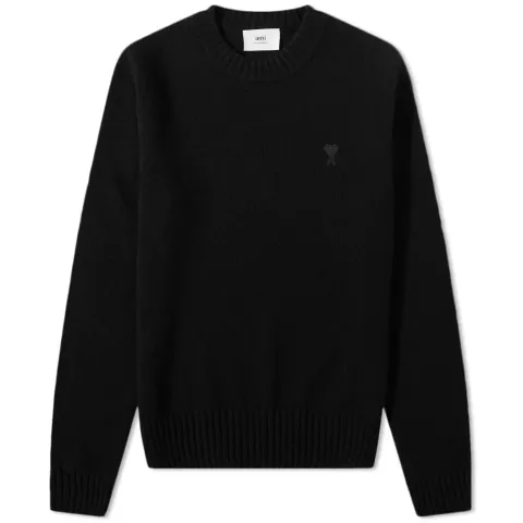 AMI Tonal Small A Heart Crew Knit
