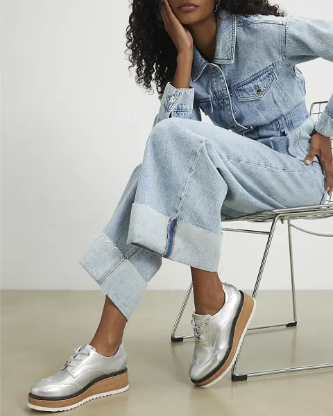 River Island Lace Up Flatform Shoes