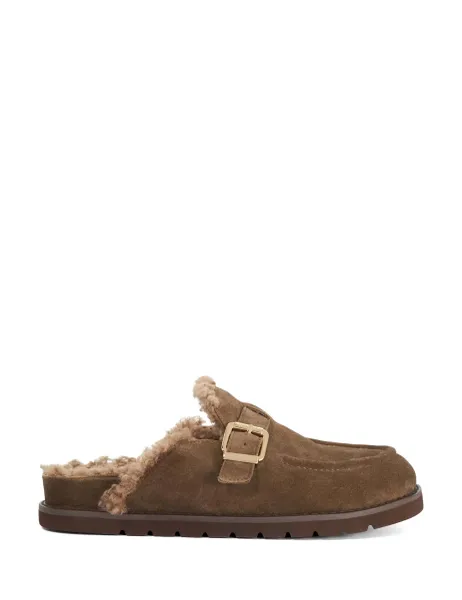 Dune London Suede Buckle Mules
