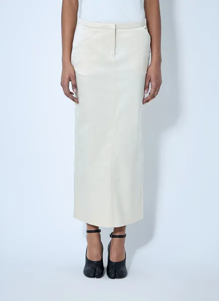 Cotton-Blend Midi Skirt