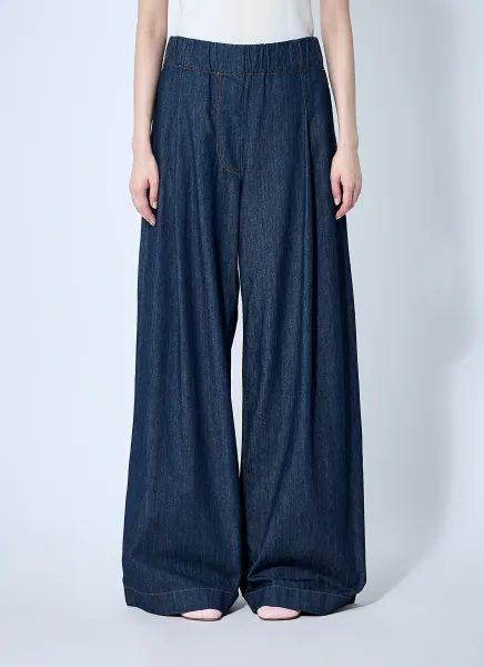 Denim Wide Leg Pants