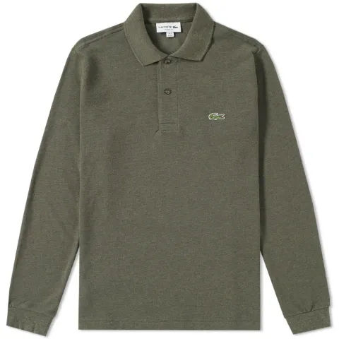 Long Sleeve Marl Pique Polo