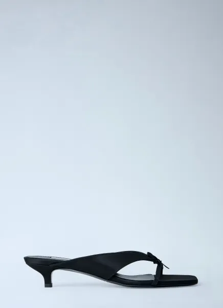 Bow Satin Sandals