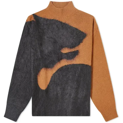 Tiger Drawing Intarsia Knit