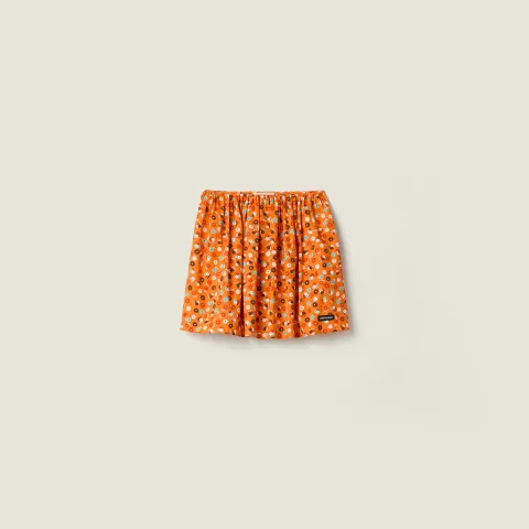 Poplin skirt
