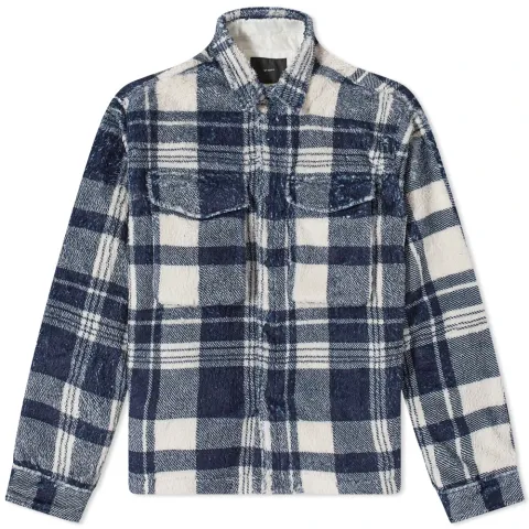 Cropped Sherpa Button Down Shirt