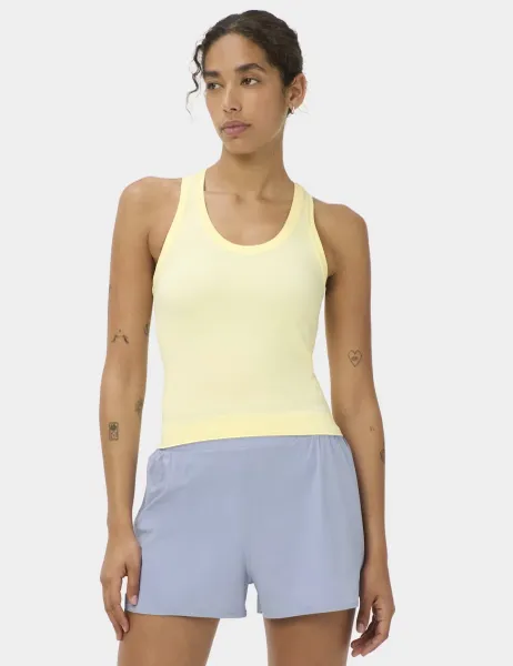 Sweaty Betty Athlete Seamless Crop Vest Top Lemon