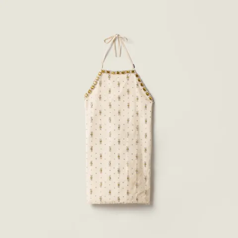 Embellished canvas apron