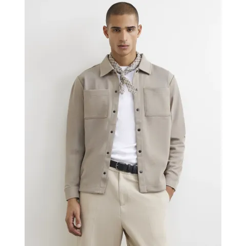 River Island Slim Fit Pique Double Pocket Jacket