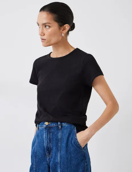 HUSH Pure Cotton Slim Fit T-Shirt Black