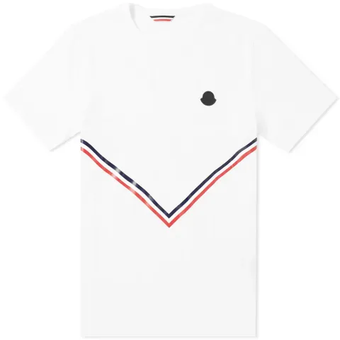 Tricolour Taping V Pattern Tee