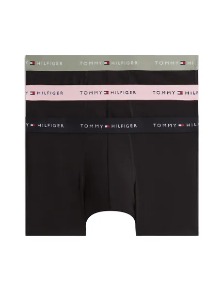 Tommy Hilfiger 3 Pack Signature Essentials Cotton Rich Trunks Black Mix