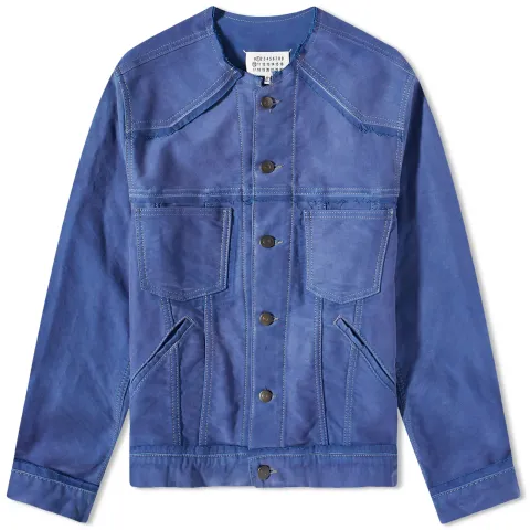 Colarless Denim Jacket