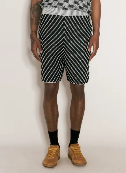 Textured Chevron Shorts