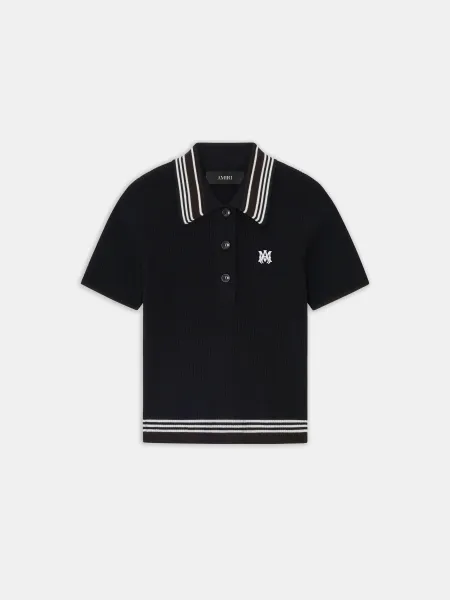 WOMEN - WOMEN'S MA STRIPE POLO - Black