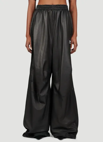 Sport Logo Leather Track Pants