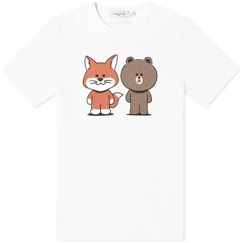 Maison Kitsuné x Line Friends Kitsune Big Print Tee