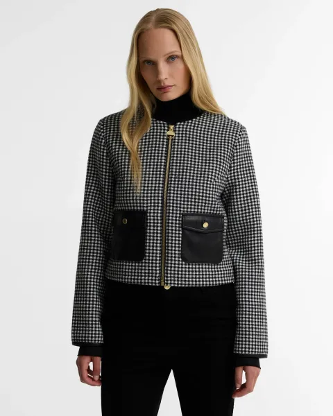 Halina Gingham Cropped Jacket