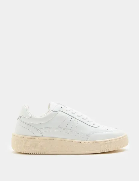 Marks & Spencer Leather Flatform Trainers White