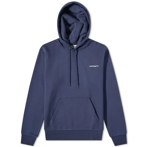 Hooded Script Embroidery Sweat