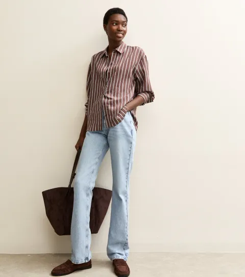 Women's Tall Light Blue Anica Straight Leg Jeans