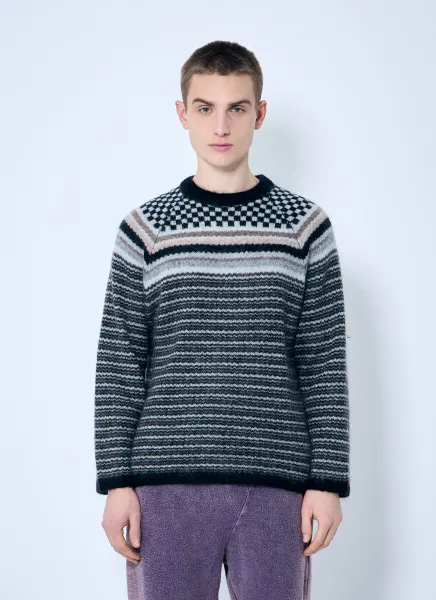 Checker And Striped Sweater