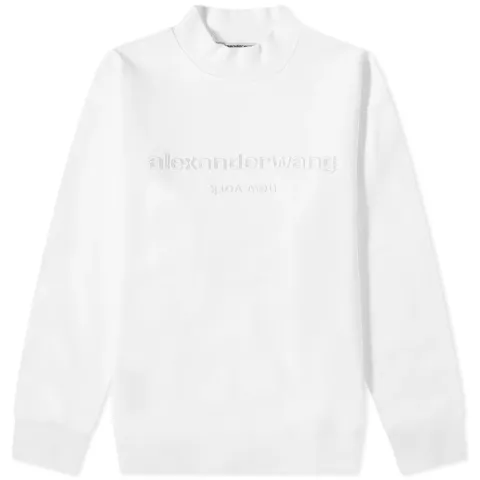 Mock Neck Logo Sweat