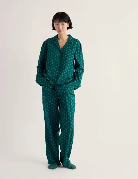Seasalt Cornwall Pure Cotton Floral Pyjama Set Teal Mix