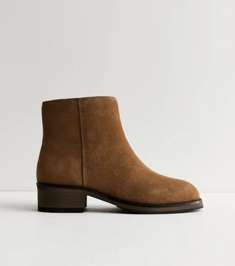 Women's Premium Real Leather Tan Ankle Boots