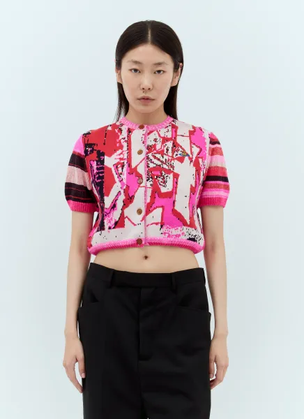 Graffiti Cropped Cardigan