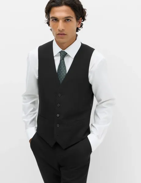 Marks & Spencer Textured Waistcoat Black