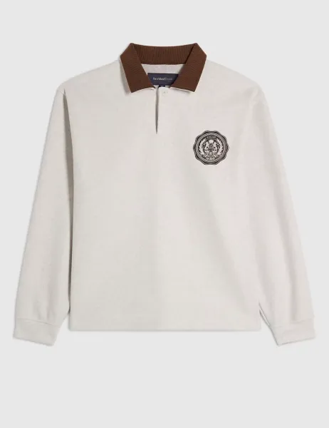 Long Sleeve Rugby Shirt Grey