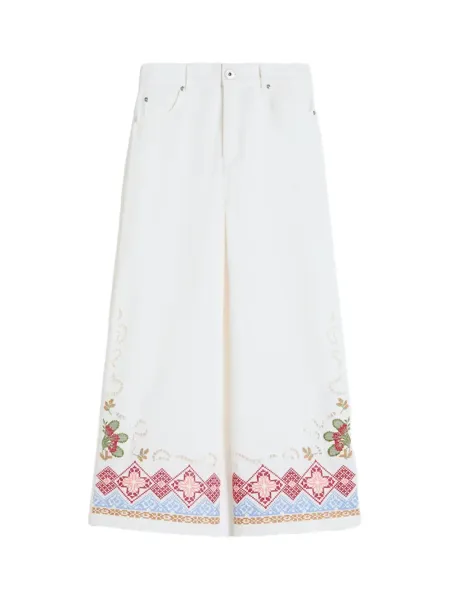 Cotton Bull Trousers White