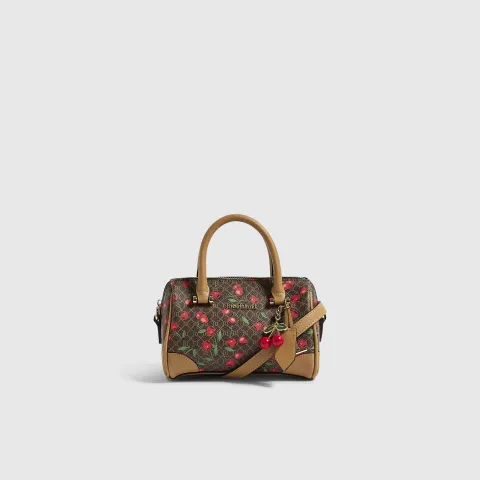 River Island Cherry Monogram Bowler Bag