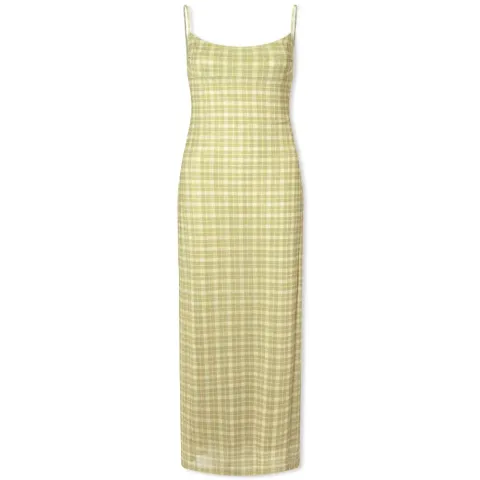 Thais Plaid Midi Dress