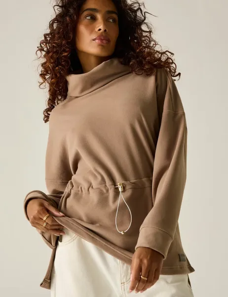 Regatta Kali Funnel Neck Fleece Top Beige