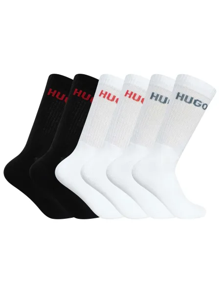 HUGO 6 Pack Quarter Socks