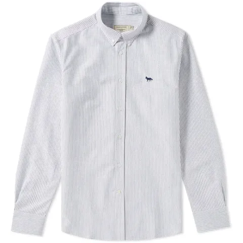 Maison Kitsuné Button Down Classic Embroidered Fox Shirt