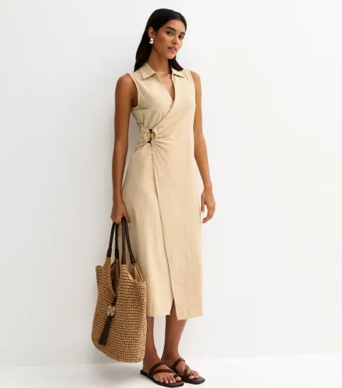 Women's Stone Wrap Midi Dress