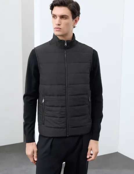 Autograph Regular Fit Cotton Rich Hybrid Gilet Black