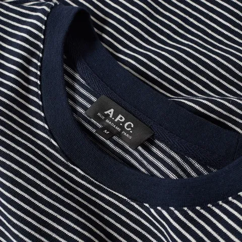 A.P.C. Jeremy Stripe Crew Sweat