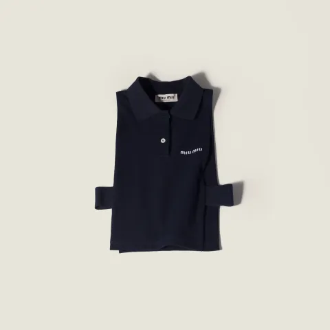 Piqué polo vest