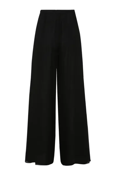 Camille Trousers in Black Silk Chiffon