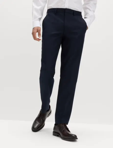 Marks & Spencer Regular Fit Suit Trousers Navy